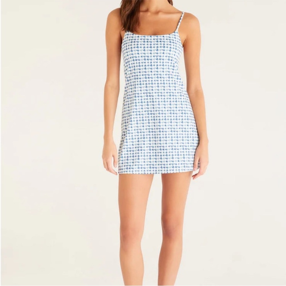 Z Supply Blue Houndstooth Dress - Picture 14 of 14